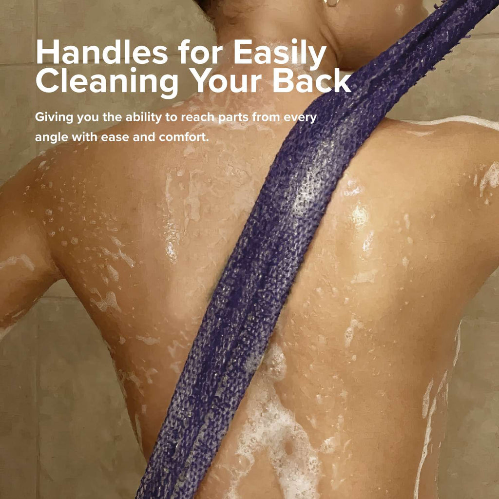 Exfoliating shower towel
